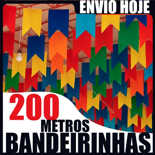 Bandeirinhas Juninas de Plástico ou Seda