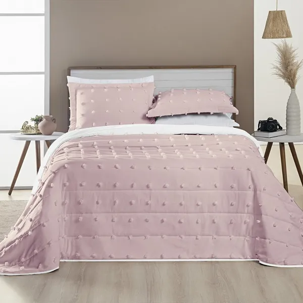 Cobre Leito Pompom Blogueira Solteiro Casal Queen King 300 Fios Acetinado 2 e 3 Peças