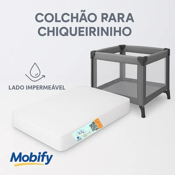 Colchão bebê para berço chiqueirinho D18 100x70x10 impermeável