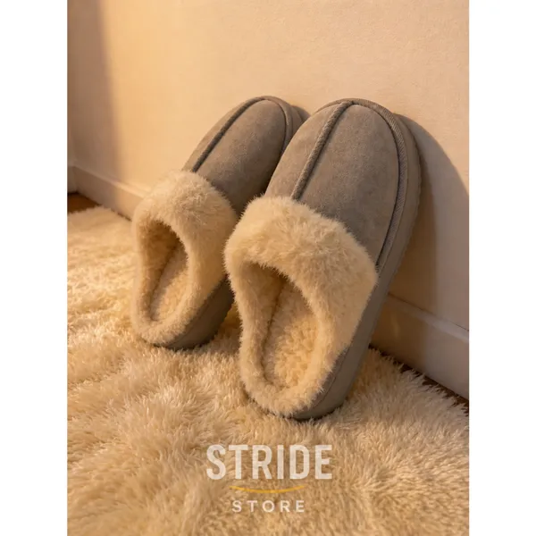 Pantufa Premium Camurça Forrada em Lã Inverno Quentinha