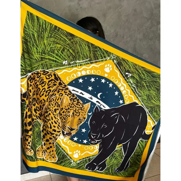 Pareo Verao Moda Praia Canga Estampada Exclusiva Verao Sem Costura