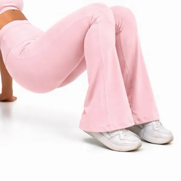 Calça Legging Flare Bailarina Dia Dia Zero Transparência Academia Boca De Sino Feminina