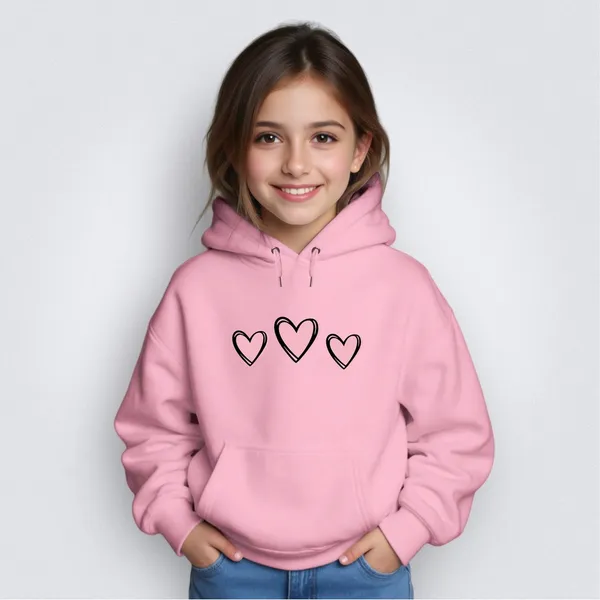 Moletom Infantil Blusa bolso canguru, flanelado, gola careca
