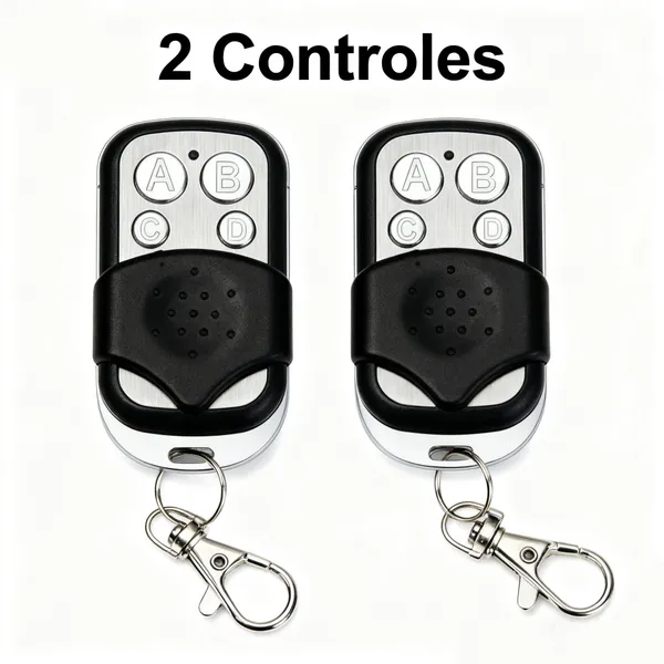 Controle Remoto Universal para Portão Elétrico Eletrônico Garagem com Chaveiro 433mhz 4 Botões