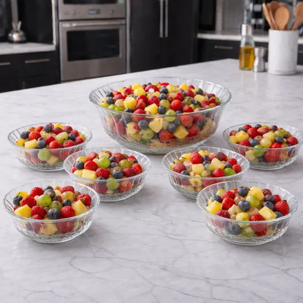 Conjunto de Bowls de Vidro Konia – 7 Peças