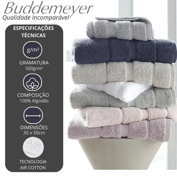 Toalha de Mão Lavabo Buddemeyer Vision Dual Air Cotton 30x50cm