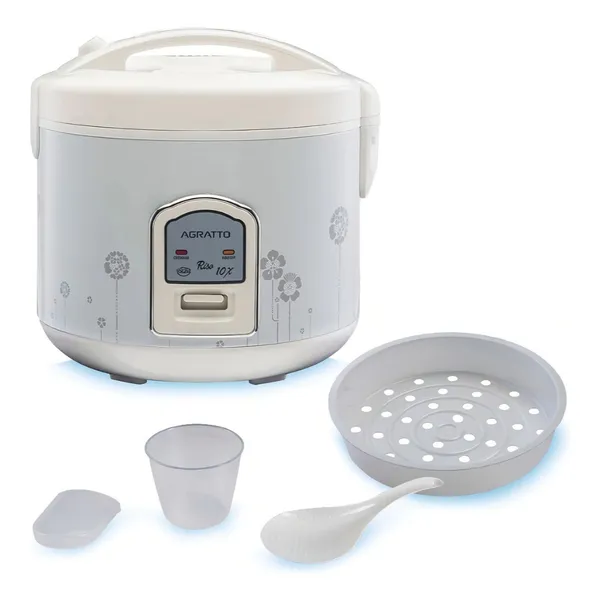 Panela De Arroz Elétrica Riso PA6X  Branco 127v ou  220v - Agratto
