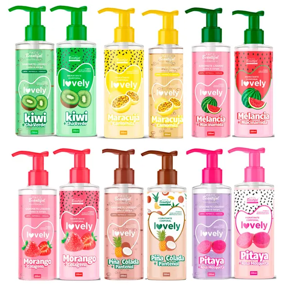 Kit SPA Sabonete e Hidratante Corporal Lovely Face Beautiful 200ml