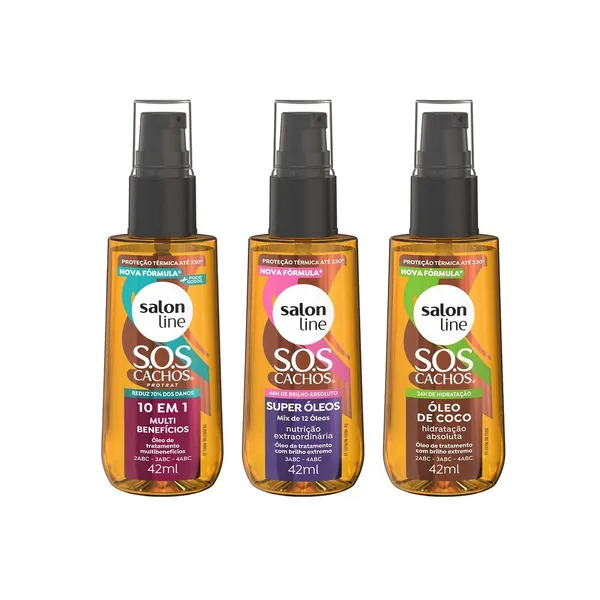 Kit 3 Óleos de Tratamento - Coco, Super Óleos e Multibenefícios