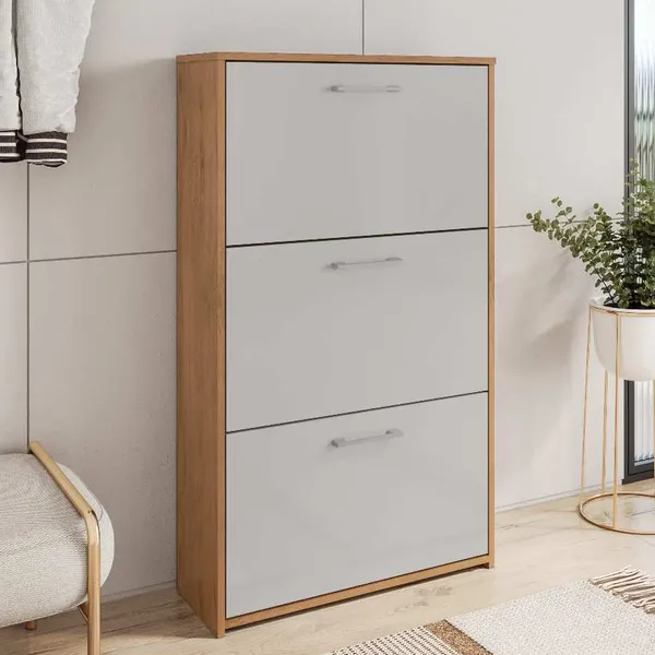 Sapateira Vertical com Portas Organizadoras Armário Multiuso Decorativo Sala Quarto e Hall Entrada