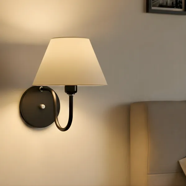 Kit 2 Arandela Abajur de Quarto Interna Bivolt 110/220 Alumínio Americana Colonial - ABF Luminárias