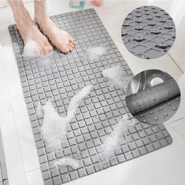 Tapete de Banheiro Antiderrapante ​Box com Ventosa Estilo Moderno Retangular 38.5x69cm