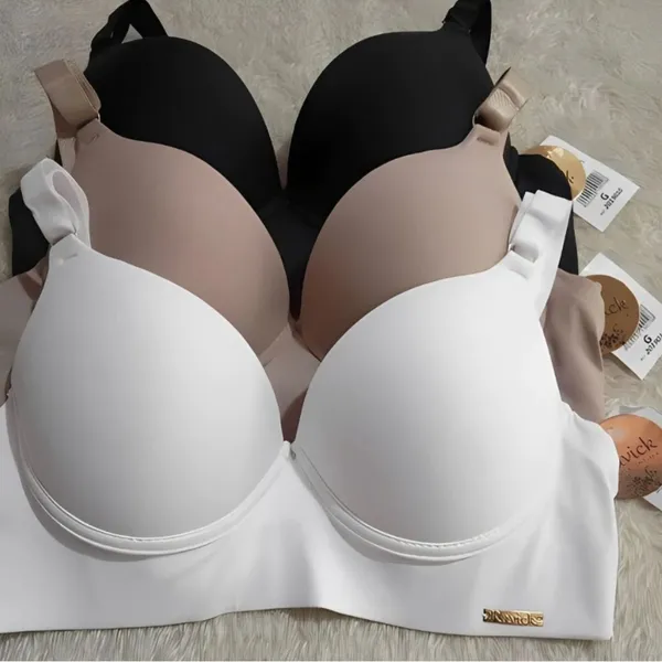 Kit C/ 2 Sutiãs Básicos Reforçados Microfibra com Bojo - Lingerie Direto da Fábrica Tamanhos PP ao GG