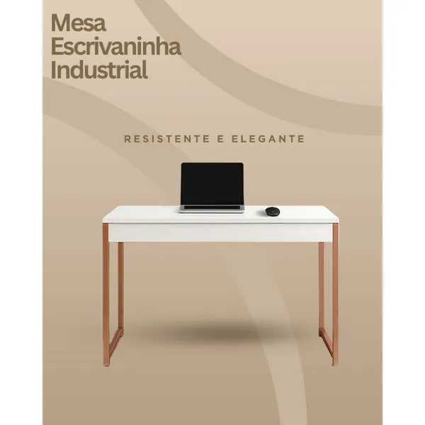 Mesa Escrivaninha Industrial 90x45x76 cm | resistente, funcional e com design moderno