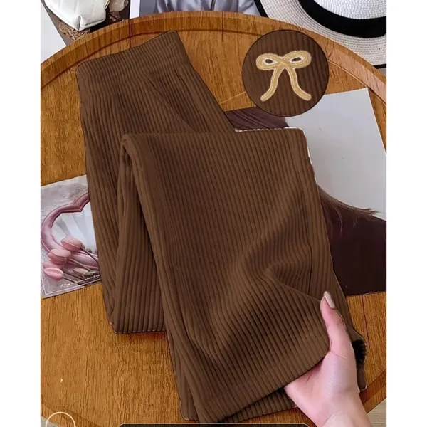 Calça Pantalona Feminina Tecido texturado Calça Feminino Cintura Alta Pantalona Elegante e versatil