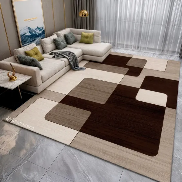 Tapete Estampado  Belga Antiderrapante 1,50m x 1,00m Para Sala Quarto - Coleção Exclusiva