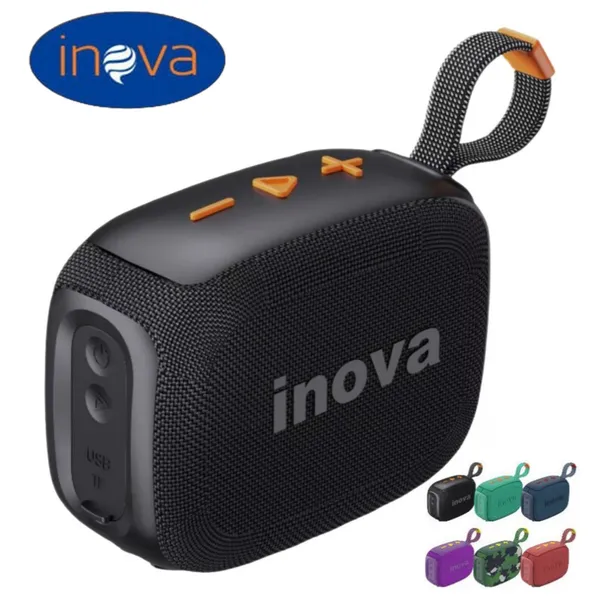 Inova Caixa De Som Bluetooth TWS Grave Potente 15h Bateria Portátil Com Rádio À Prova D’Água