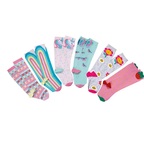 Kit 6 Meias para Galochas - Estampas Sortidas (Meninas)