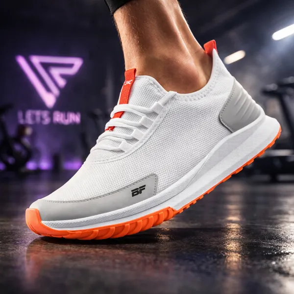 Tênis Academia Branco Masculino Caminhada Treino Malhar Musculação Esportivo Olimp BF Shoes