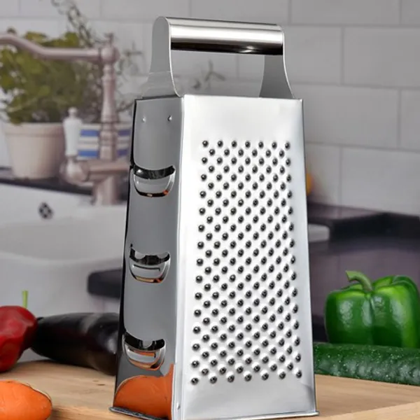 Ralador 24cm Aço Inox 4 Faces Resistente Cozinha Para Verduras Legumes Queijo Multiuso