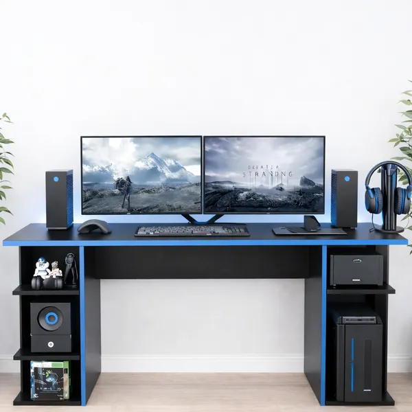 Mesa Gamer Escrivaninha Computador Notebook Jogos PC Escritótio Quarto Compacta Moderna Casa Cores