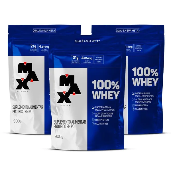 Whey Concentrado 100% Max Titanium 900g Original