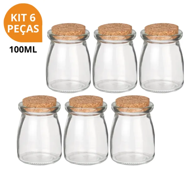 Organizador de Temperos Condimentos com 6 Potes de Vidro 100ml - Kit Completo para Cozinha