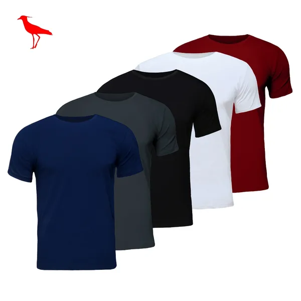 Kit de Camisetas Básicas Masculinas Algodão/Poliéster Ducam Cores Sortidas