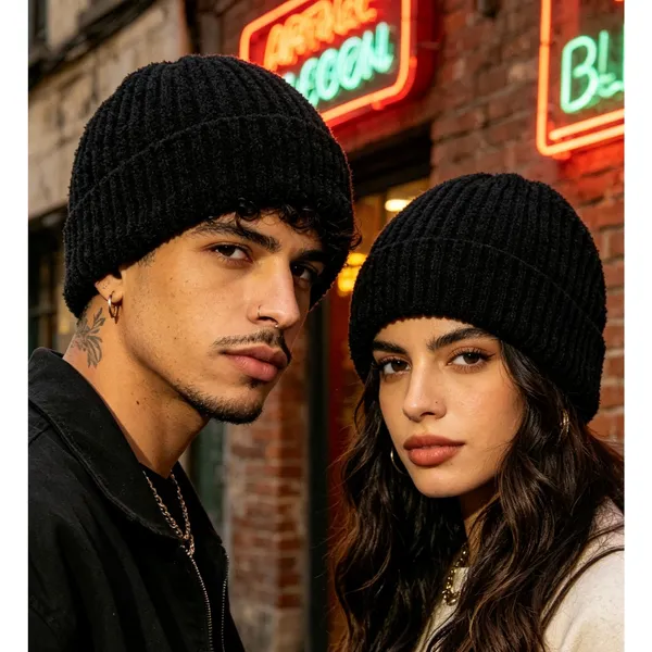 Gorro de Inverno Unissex Forrado com Veludo