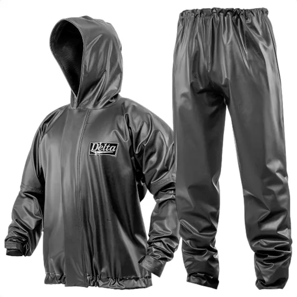 Capa Para De Chuva Delta Flex Motoqueiro Impermeável Moto Motoboy Com Capuz Frio Ciclista Bike Pvc À Prova D'Água