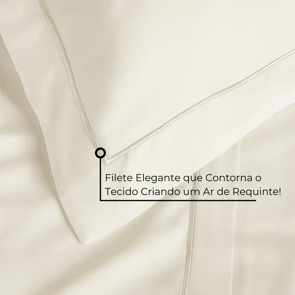 Jogo de Cama Lençol 4 Peças 100% Algodão 300 fios percal