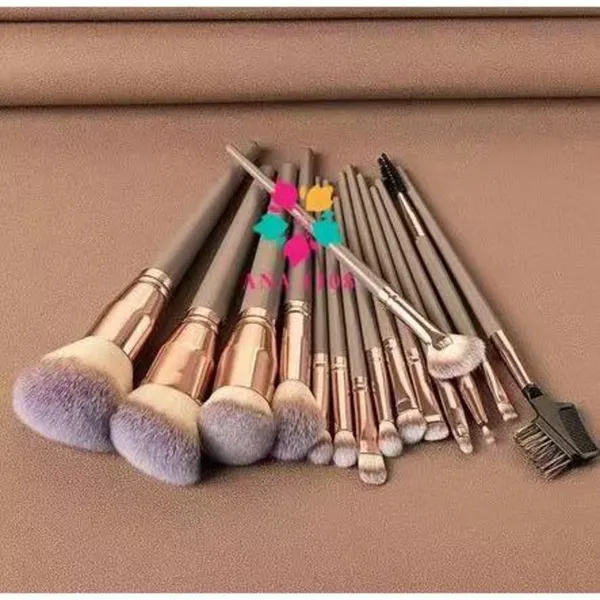 Kit 10/15 Pincéis de Maquiagem ANA1108 (Cabelo Sintético)