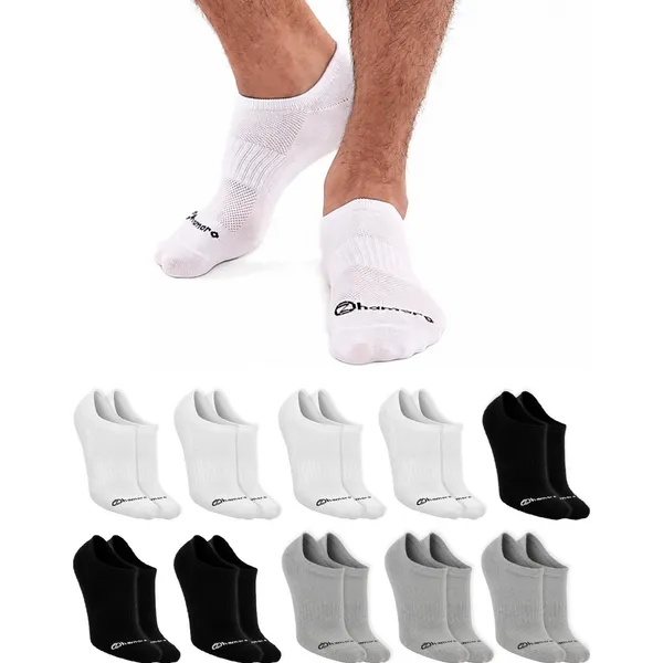 Kit 10 Pares Meias Zhamaro Sapatilha Invisível Soquete Meia Cano Curto Baixo Algodão Meia Unissex