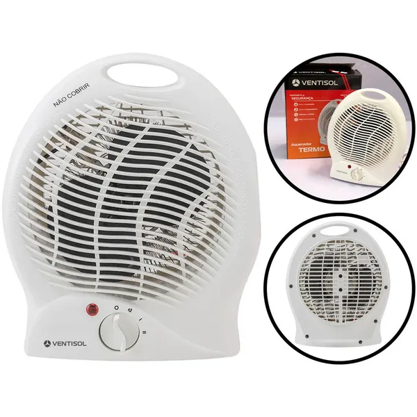 Aquecedor De Ar Residencial 1500W Portátil Para Quarto Sala Banheiro Escritório Ventisol