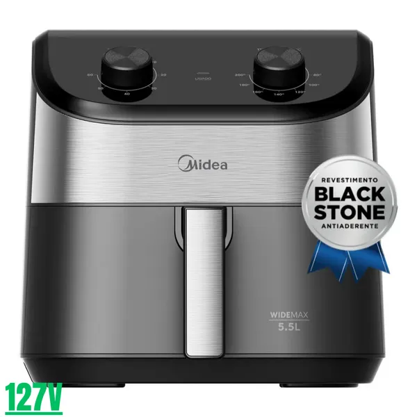 Air Fryer Midea 5,5L Widemax Black Stone Antiaderente 1900W