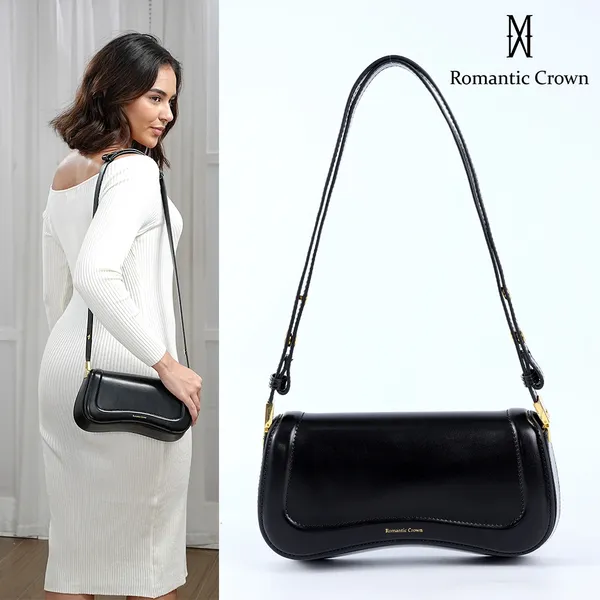 Bolsa de Ombro Pequena Feminina Mini Bolsa Sacola Tiracolo de Couro Impermeável