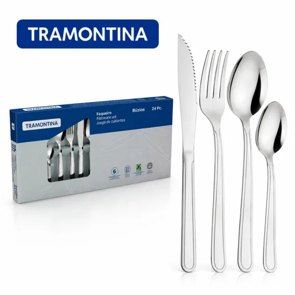 Conjunto Faqueiro Búzios 24 Peças Aço Inox Tramontina