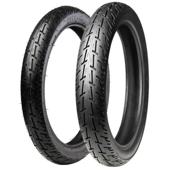 Par Pneu Novo 90/90-18 + 2.75-18 Flash Tyre Ybr Titan Cg 125 150 160
