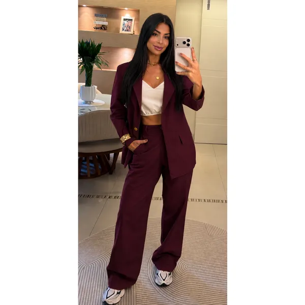 Conjunto Blazer e Calça Chique moderno Estiloso Perfeito e Estiloso