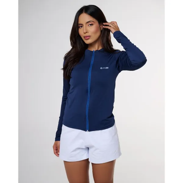 CASACO DE ZIPER ESPORTIVO SLIM CASAQUINHO JAQUETA FITNNES PROTECAO UV