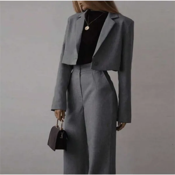 Conjunto Style Alfaiataria com Blazer Cropped