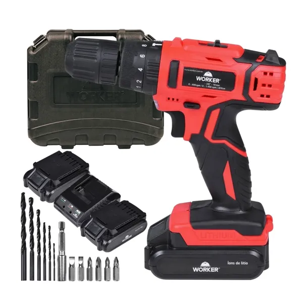 Parafusadeira de Impacto 18V Worker 2 Baterias