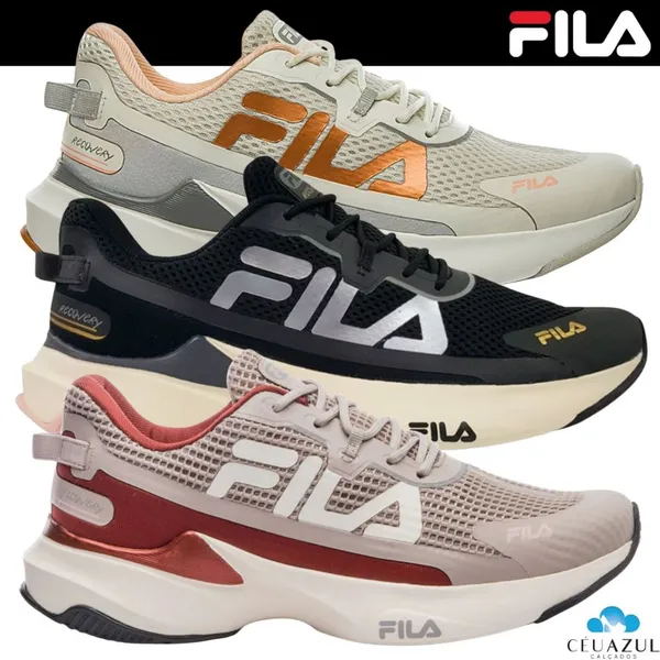 Tênis Fila Recovery Feminino Esportivo Corrida Original Nota Fiscal e Garantia de Fábrica