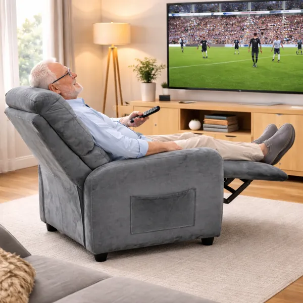Poltrona do Papai Reclinável Confortável 2 Posições Veludo Macio Descanso Total - Oferta!!