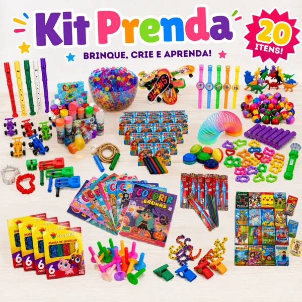 Kit 20 Brinquedos Infantil p/ Prenda Festa Junina  Dia das Crianças Lembrancinha Infantil