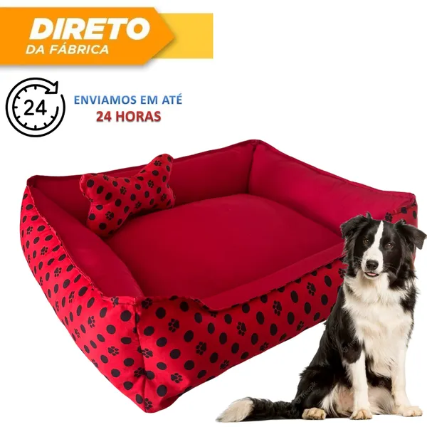 Cama Pet cachorro tamanho grande confortável com zíper + almofadinha