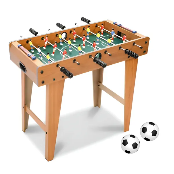 Mini Mesa Pebolim Infantil Totó Pebolim com Pés Madeira Alto Brinquedo com Bolinhas Divertido