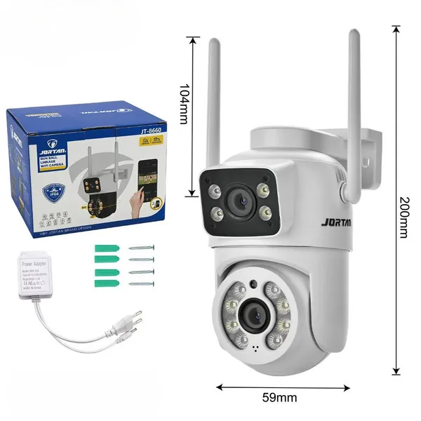 Câmera de Segurança Wi-Fi Externa IP66 com 2 Lentes + Monitoramento no App Yoosee yihan