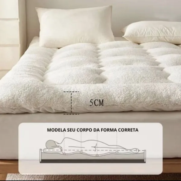 Pillow top solteiro, casal, Queen e king box dupla face lã de carneiro 400 Fios.
