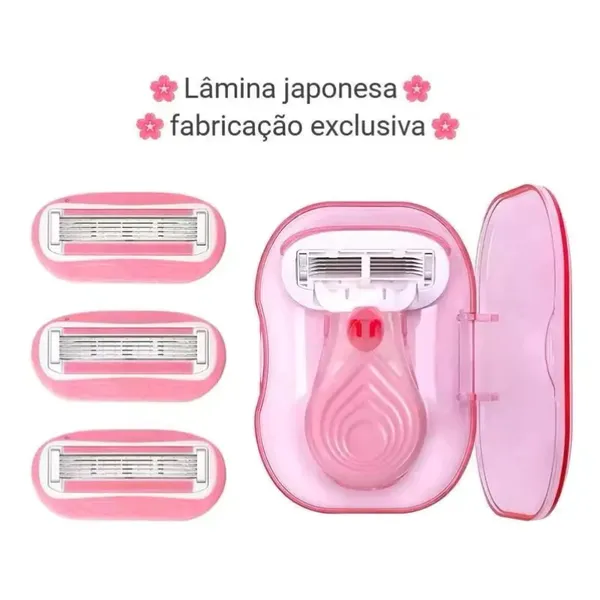 Navalha Feminina Mini Lâmina De Viagem Aloe Vera 3 Lâminas , Kit Básico De Pele Lisa , Gillette